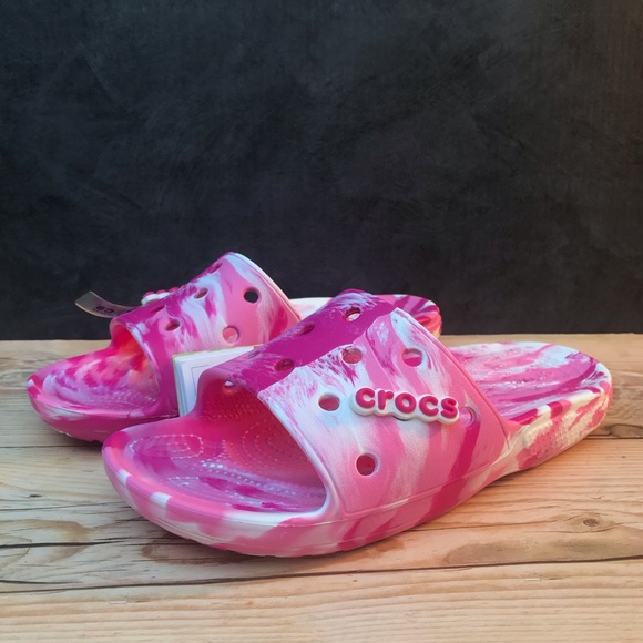 Classic Crocs Marbled Slide - Picture 4 of 13